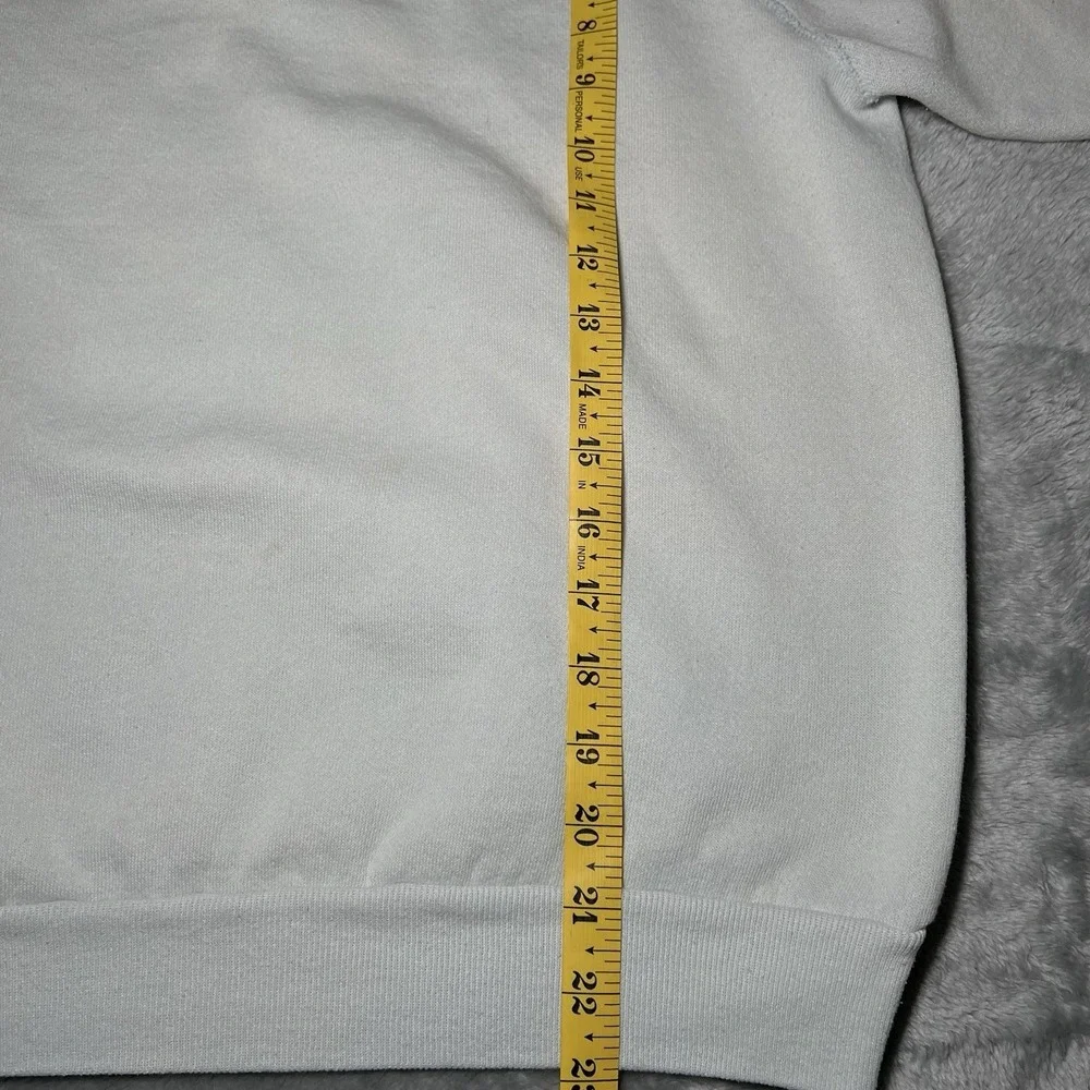 Tultex Sweater Men Size Large Light Blue Blank Made In USA Sky Blue